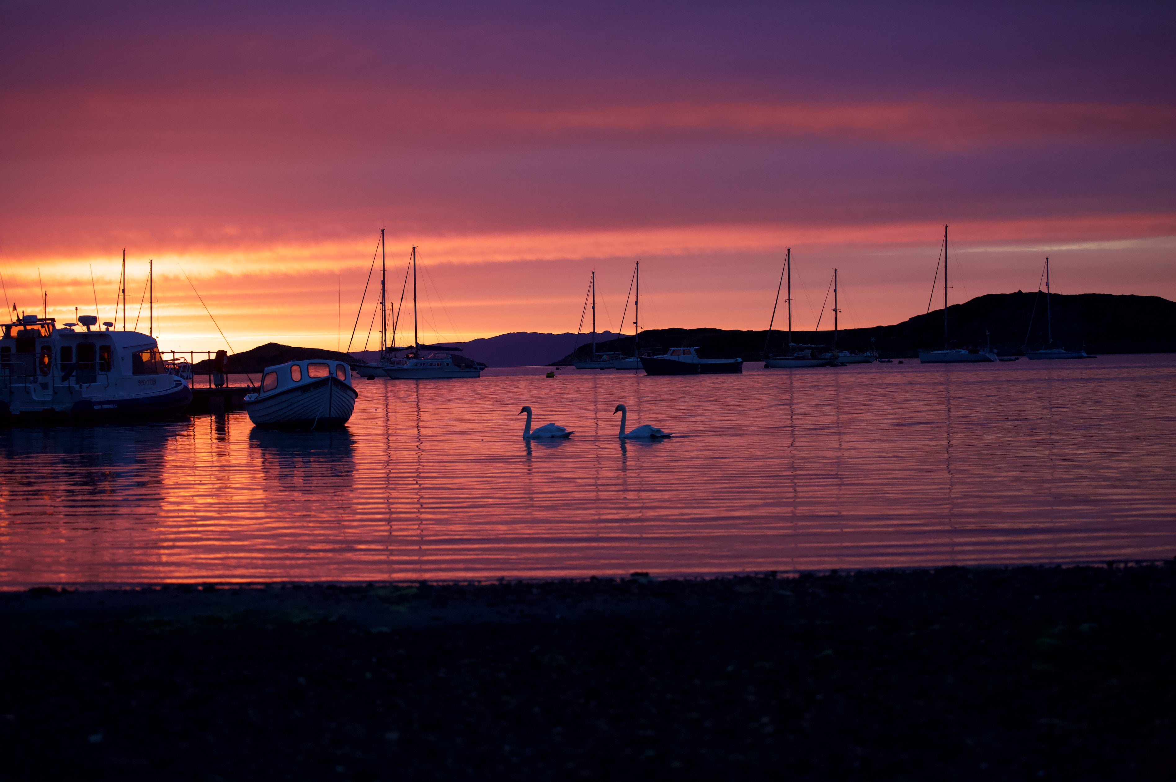 Jura island at sunset